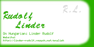 rudolf linder business card